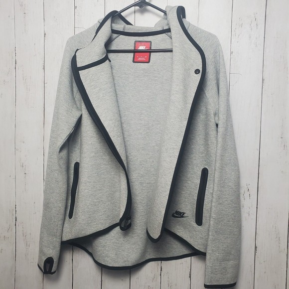 Nike Tech Cape Hoodie Sweatshirt Womens Size Small Gray Full Zip Up 545693-063 - Picture 3 of 10